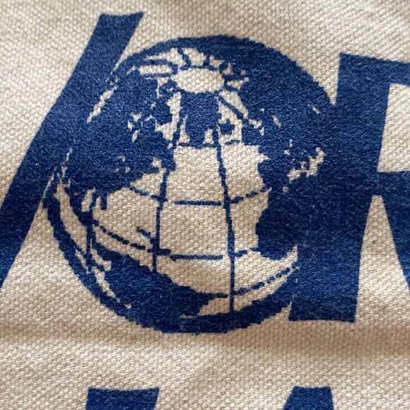 WORLD CHANGERS Logo Canvas Duffle Bag Large OVERSIZED 28x19” Draw String Vintage - Picture 4 of 12